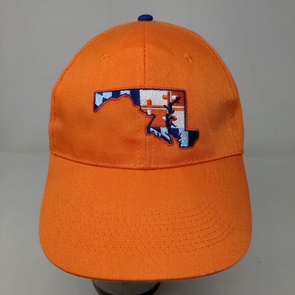 Unbranded Men's Snapback Hat Orange Adjustable Executive Beach Logo Embroidered - Picture 3 of 11